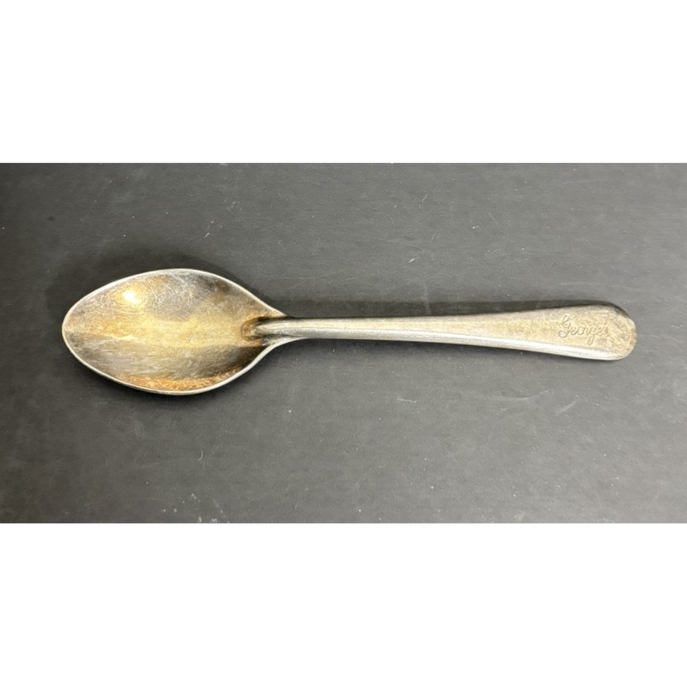 George's Restaurant Sugar Spoon 5 1/2" Regal Plate Silverplate Advertising